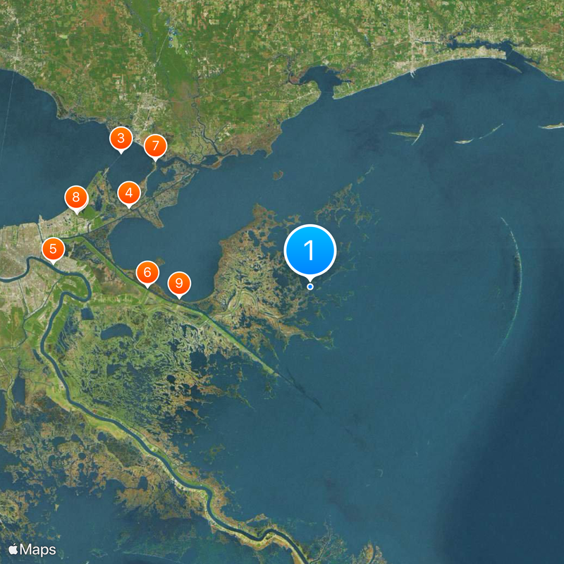 St. Bernard Parish Map