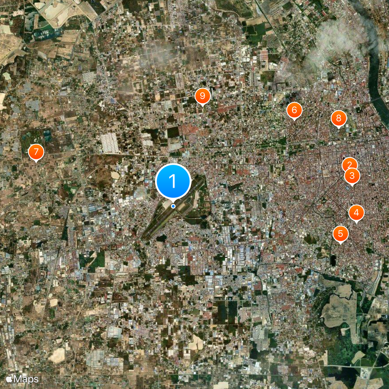 Aeropuerto Internacional de Nom Pen Mapa