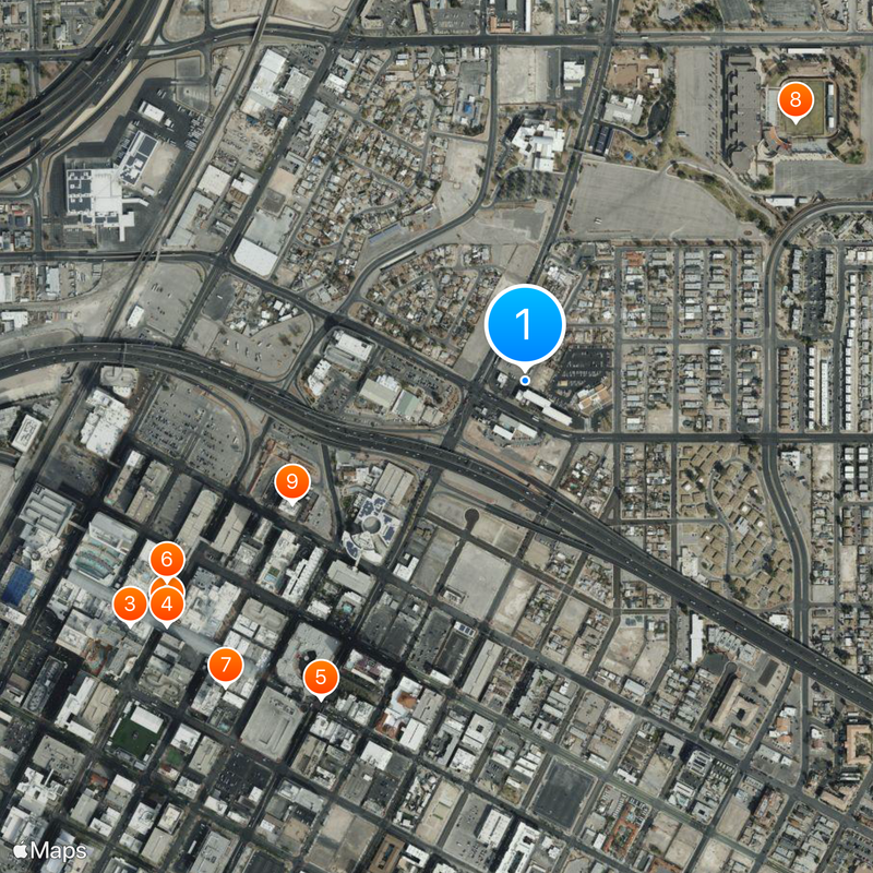 Timeline of Las Vegas Map
