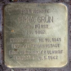 Stolperstein en memoria de Erna Grün