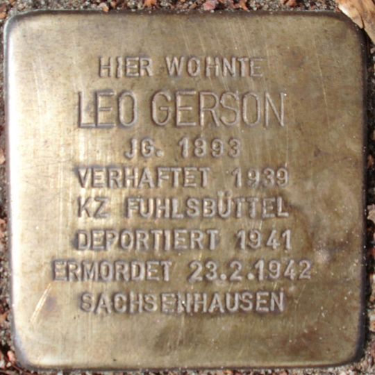 Stolperstein en memoria de Leo Gerson