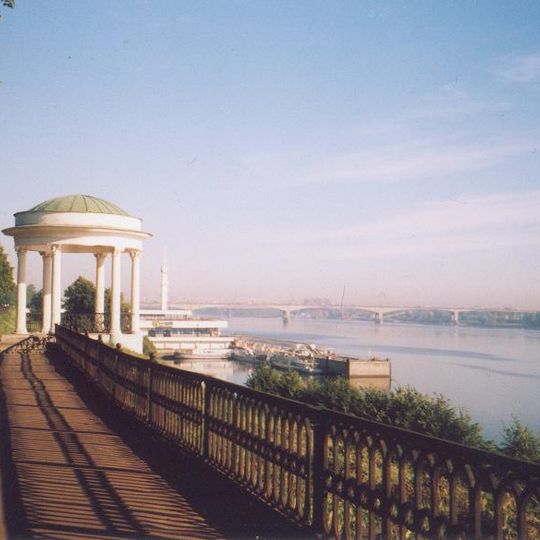 Pavilions on Volzhskaya embankment in Yaroslavl