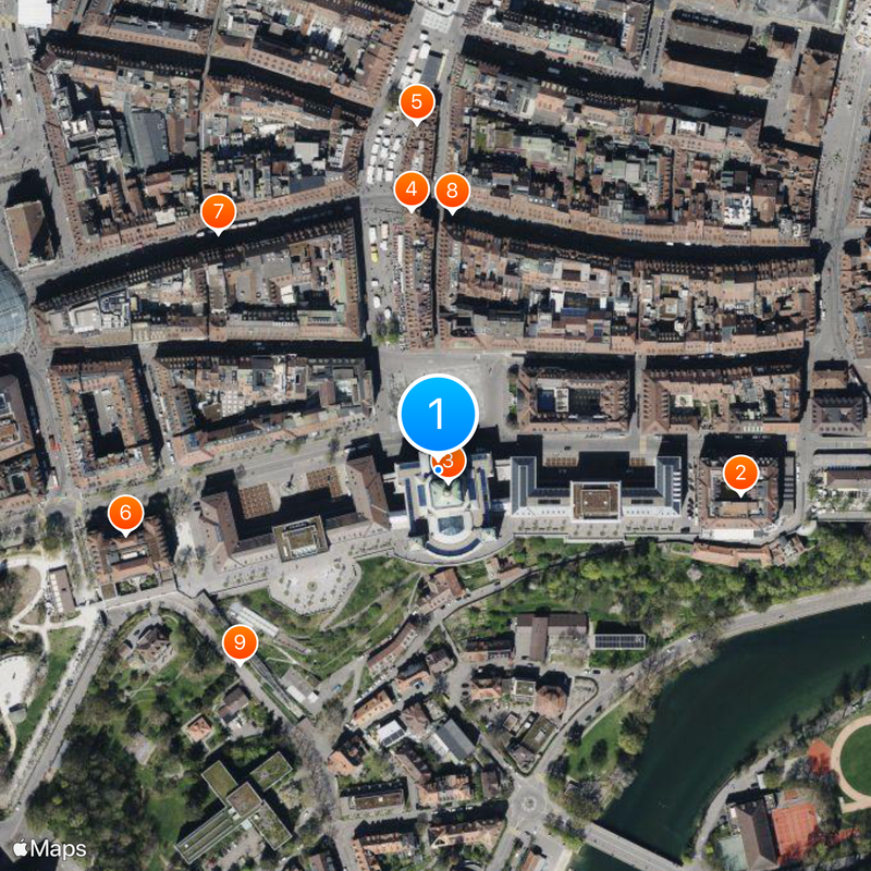 Federal Palace of Switzerland Map