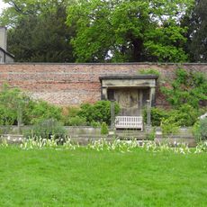 Rose Garden Terrace Walls And Arbour Including Attached Railings