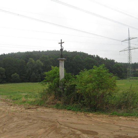 Kříž u Líšiny u zaniklé polní cesty u potoka Merklínka