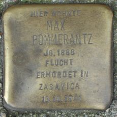 Stolperstein em memória de Max Pommerantz
