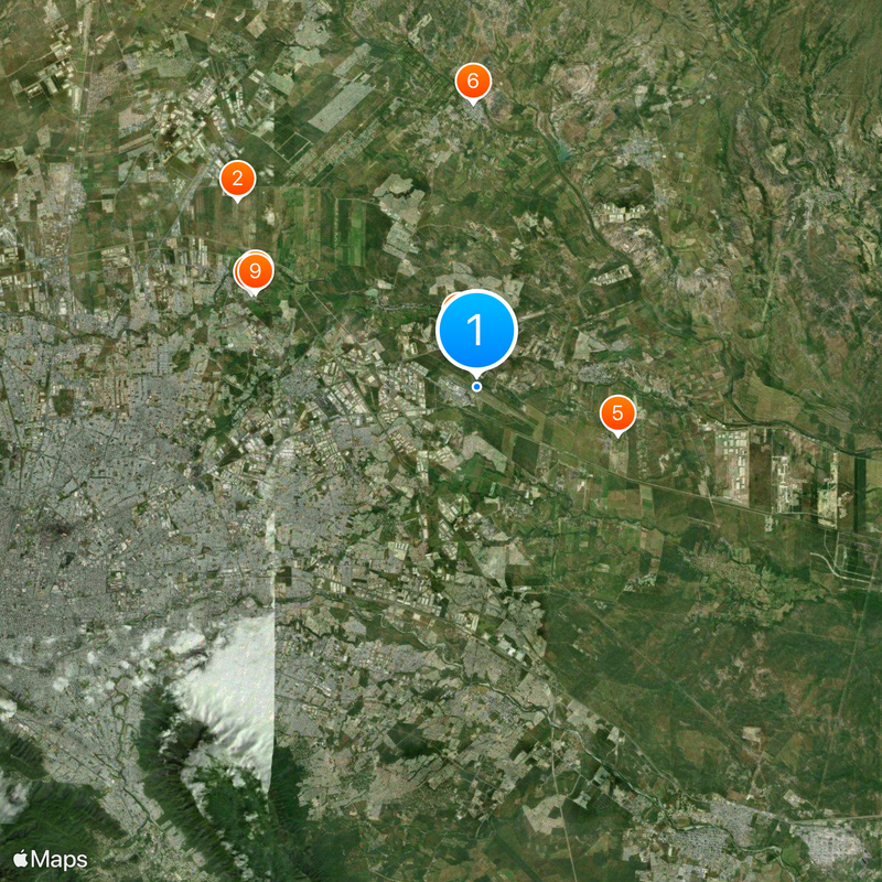 Monterrey-Gen. Mariano Escobedo Map