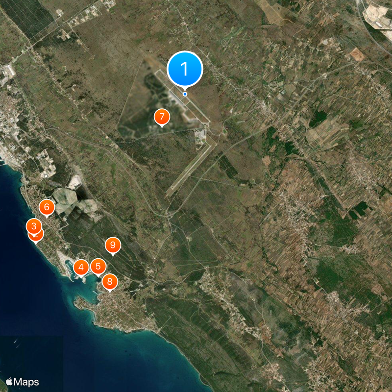 Zadar Airport Map