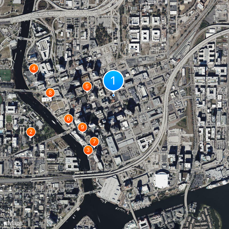 Downtown Tampa Map