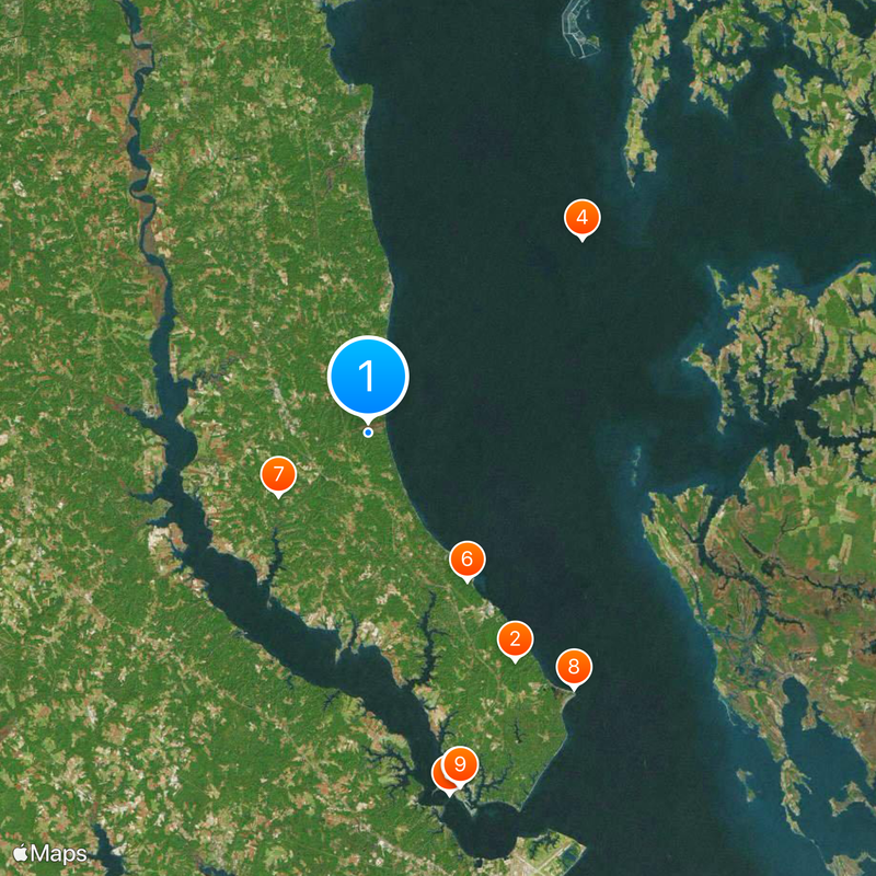 Calvert County Kaart