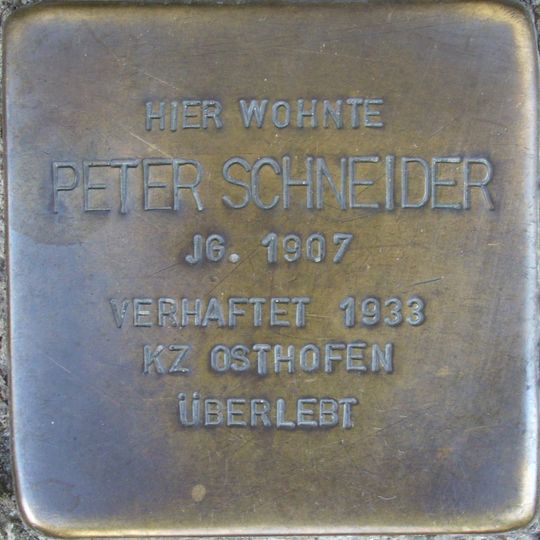 Stolperstein em memória de Peter Schneider