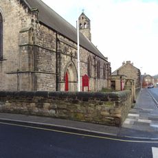 Wall Enclosing Church Of St Cuthbert With Gates Piers And Gates
