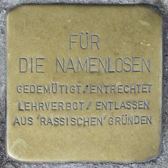 Stolperstein für die Namenlosen