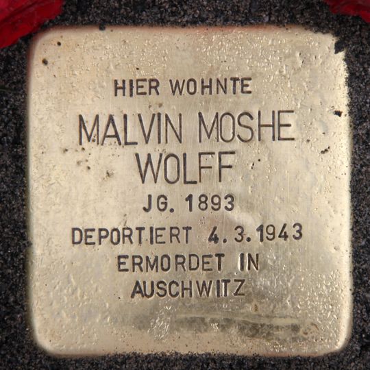 Stolperstein en memoria de Malvin Moshe Wolff