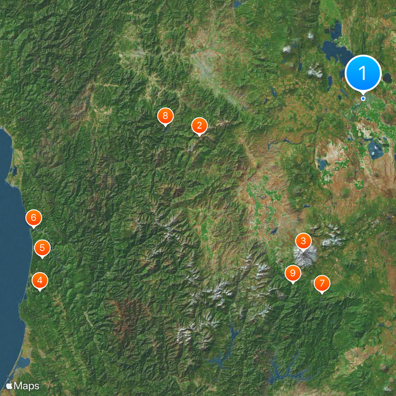 Klamath River Map