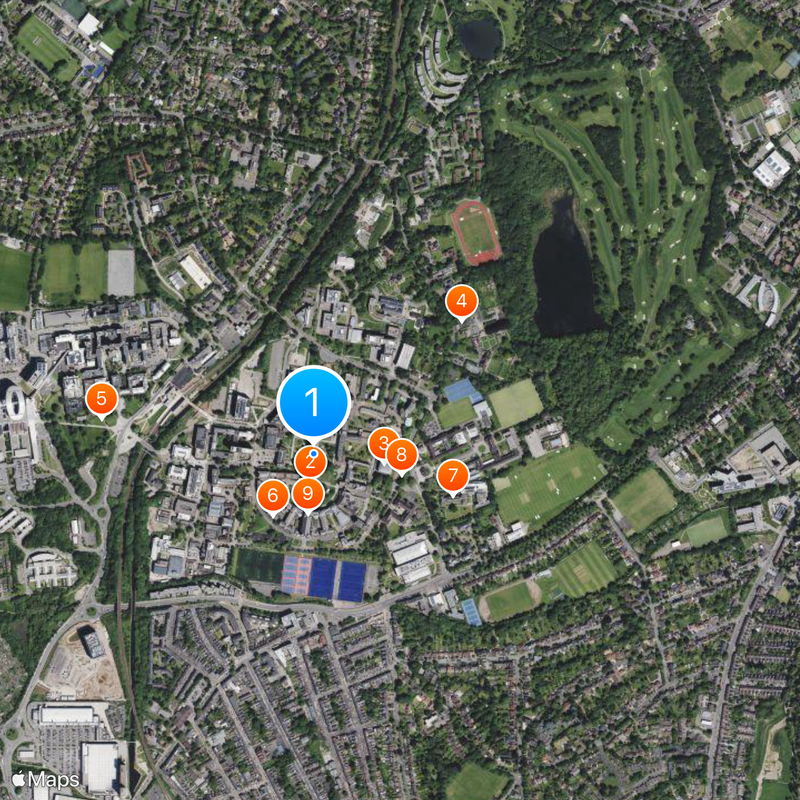 University of Birmingham Map
