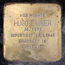 Stolperstein en memoria de Hugo Exiner