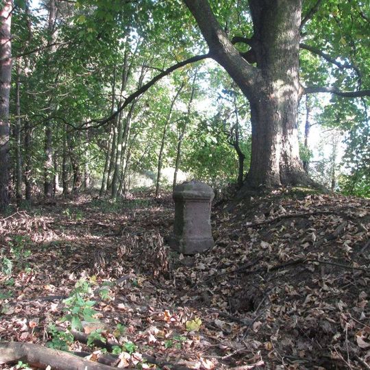 Kříž v lesíku východně od Močidlce