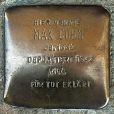 Stolperstein em memória de Max Cohn