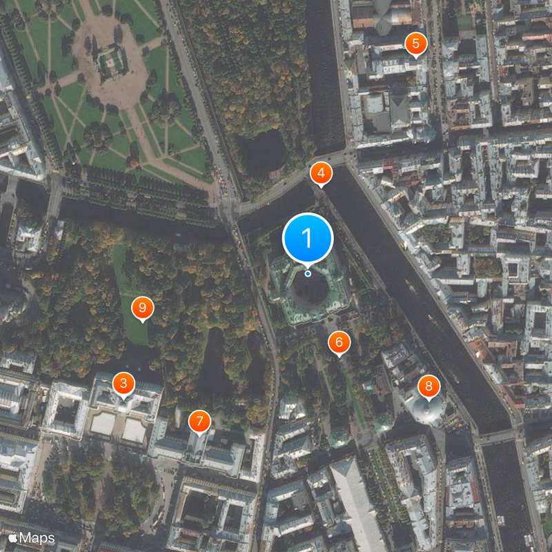 Castelo Mikhailovsky Mapa