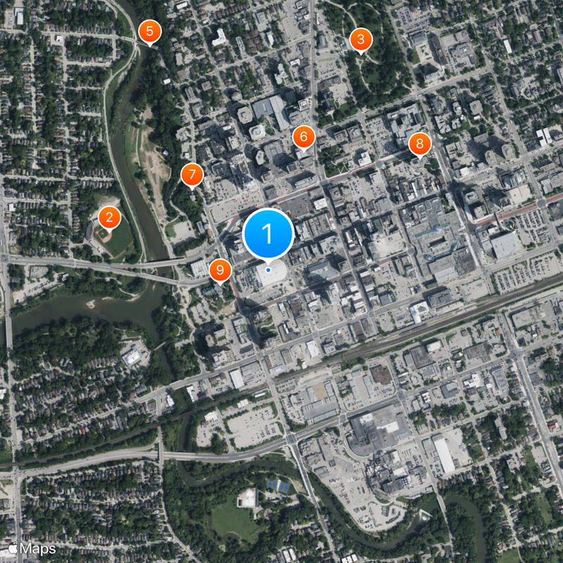 Budweiser Gardens Map