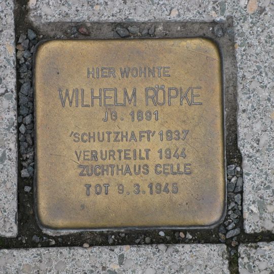 Stolperstein em memória de Wilhelm Röpke