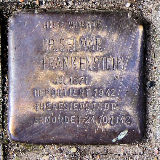 Stolperstein en memoria de Dr. Selmar Frankenstein