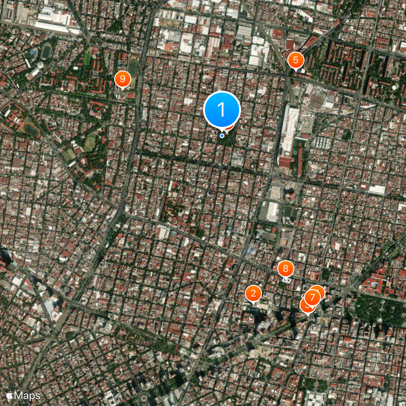 Santa María la Ribera Mappa