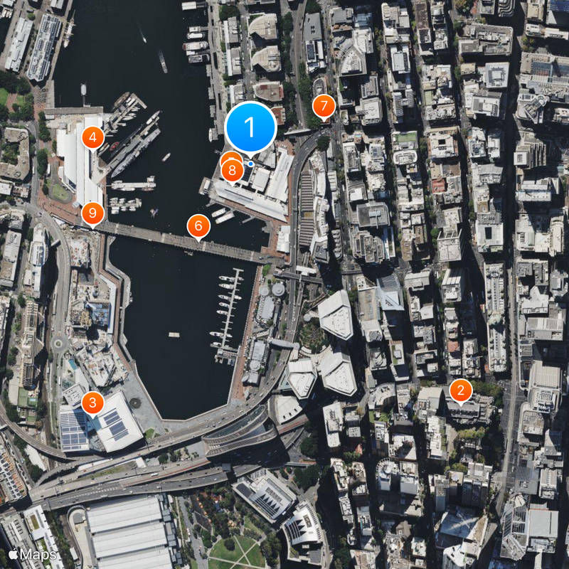 Sea Life Sydney Aquarium Map