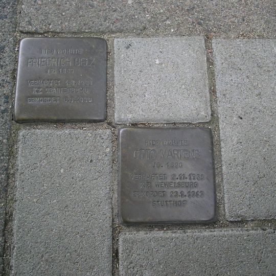 Stolperstein en memoria de Friedrich Belz