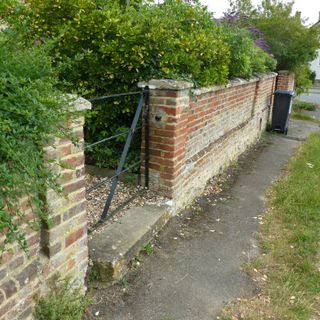 Front garden wall to Danes House