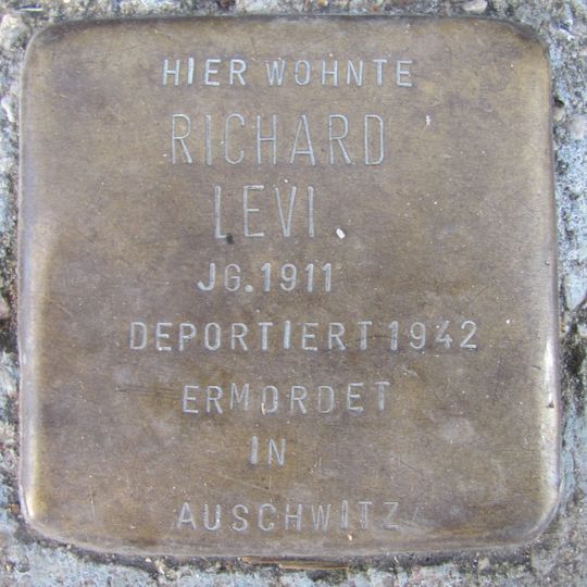 Stolperstein dedicated to Richard Levi