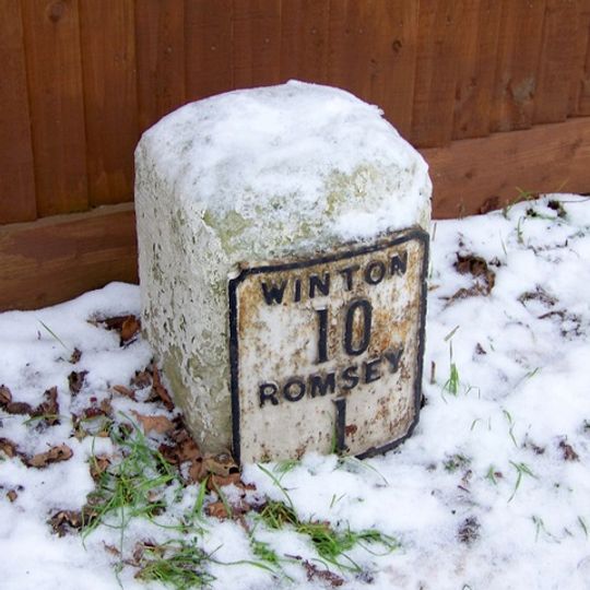 Milestone, Winchester Hill, Harefield; opp. service station