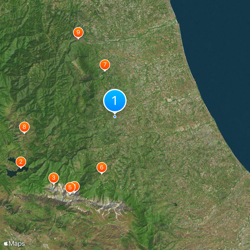 Prowincja Teramo Mapa