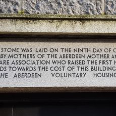 Commemorative plaque to the Aberdeen Mother and Child Welfare Association
