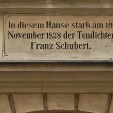 Gedenktafel für Franz Schubert