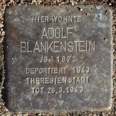 Stolperstein à la mémoire d’Adolf Blankenstein