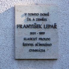 Plaque to František Lepař