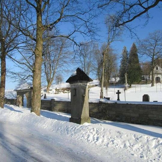 Boží muka v Branné u hřbitova