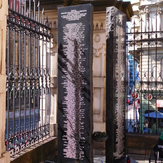 Memorial to victims connected to Operation Anthropoid