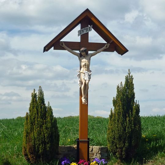Holzkreuz am westlichen Dorfende Schmeckwitz