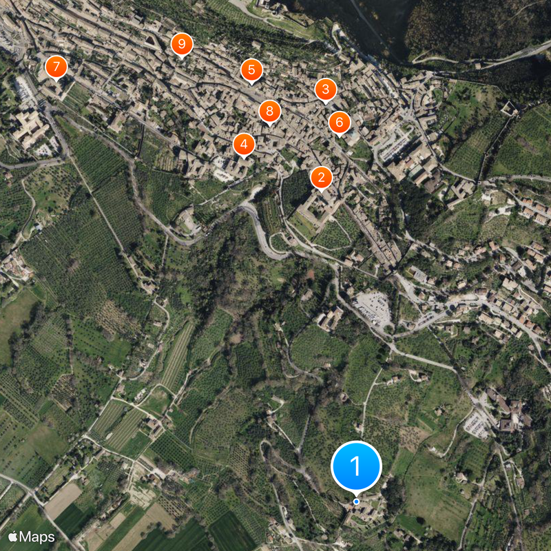 Chiesa di San Damiano Mappa