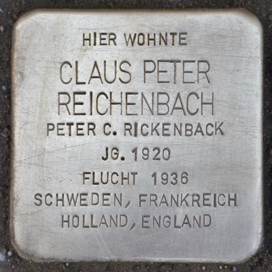 Stolperstein em memória de Claus Peter Reichenbach