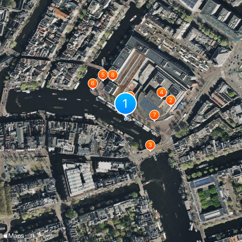 Trams in Amsterdam Map