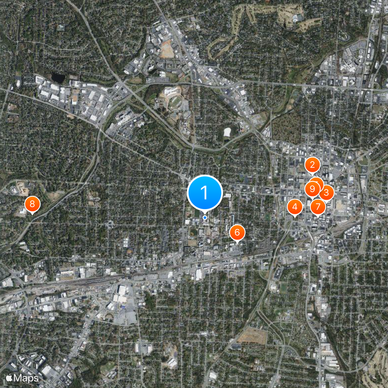 University of North Carolina at Greensboro Map