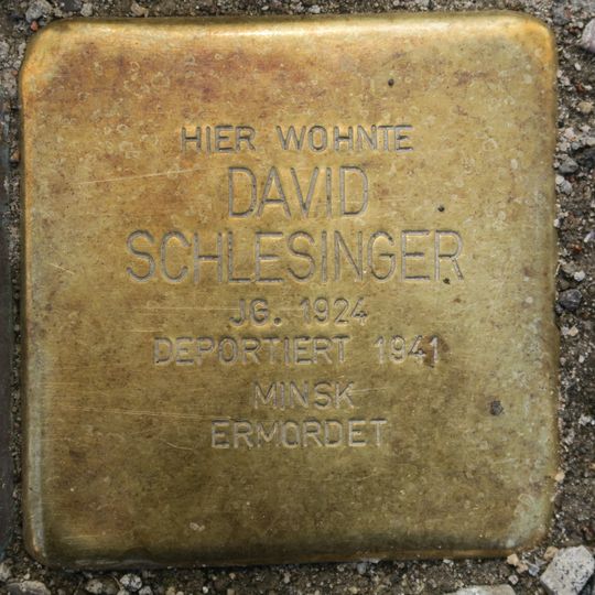 Stolperstein em memória de David Schlesinger