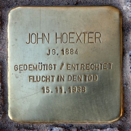 Stolperstein à la mémoire de John Höxter