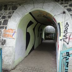 Podchod v železniční zastávce Řež