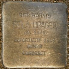 Stolperstein en memoria de Bela Brager