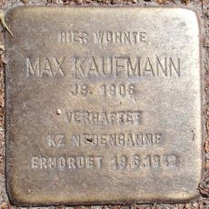 Stolperstein en memoria de Max Kaufmann